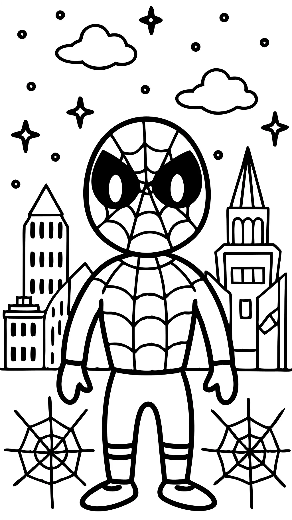 cute spiderman coloring pages